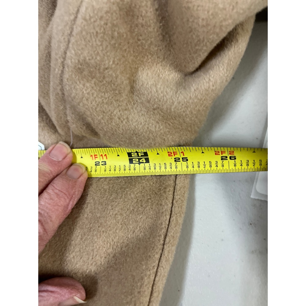 Cashmere Wool Womens Camel Pea Coat Size 1X Quiet Luxury Money Chic St Johns Bay - Picture 13 of 14